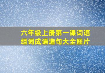 六年级上册第一课词语组词成语造句大全图片