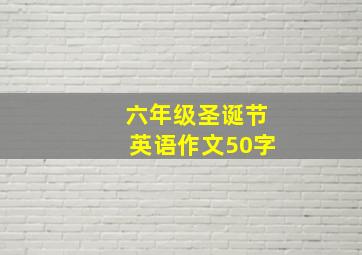 六年级圣诞节英语作文50字