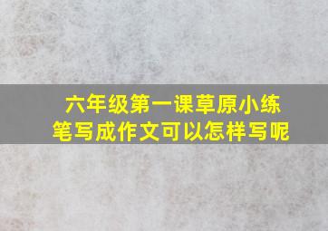 六年级第一课草原小练笔写成作文可以怎样写呢