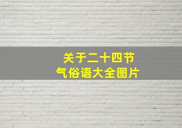 关于二十四节气俗语大全图片