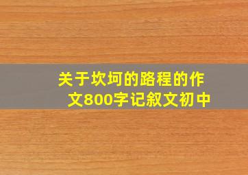 关于坎坷的路程的作文800字记叙文初中