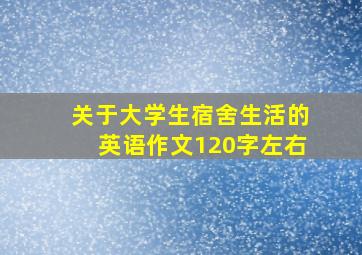 关于大学生宿舍生活的英语作文120字左右