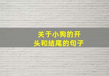 关于小狗的开头和结尾的句子