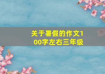 关于暑假的作文100字左右三年级