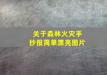 关于森林火灾手抄报简单漂亮图片