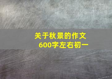 关于秋景的作文600字左右初一