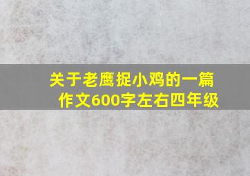 关于老鹰捉小鸡的一篇作文600字左右四年级