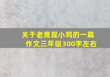 关于老鹰捉小鸡的一篇作文三年级300字左右