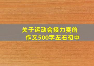 关于运动会接力赛的作文500字左右初中