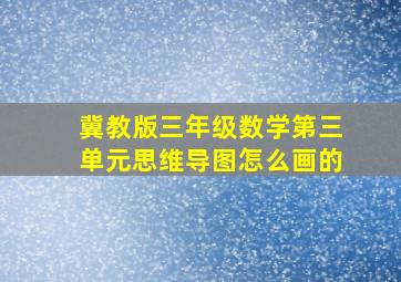 冀教版三年级数学第三单元思维导图怎么画的