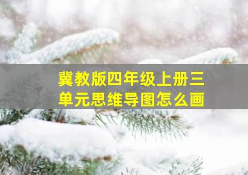 冀教版四年级上册三单元思维导图怎么画