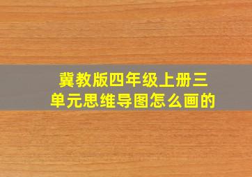 冀教版四年级上册三单元思维导图怎么画的