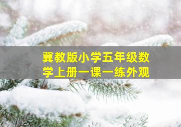 冀教版小学五年级数学上册一课一练外观