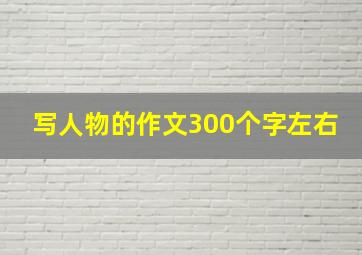 写人物的作文300个字左右