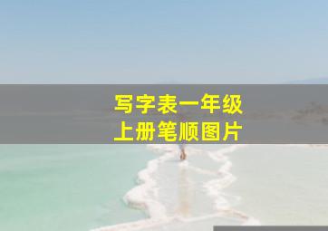 写字表一年级上册笔顺图片