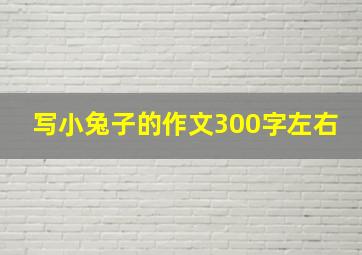 写小兔子的作文300字左右