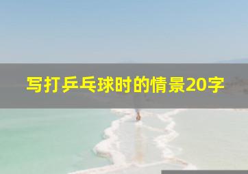 写打乒乓球时的情景20字