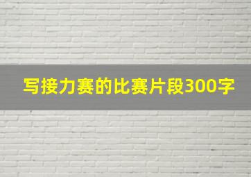 写接力赛的比赛片段300字