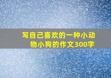 写自己喜欢的一种小动物小狗的作文300字