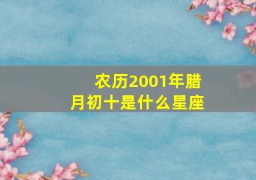 农历2001年腊月初十是什么星座