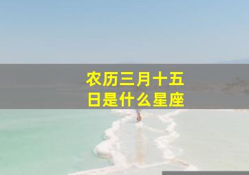 农历三月十五日是什么星座