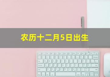 农历十二月5日出生