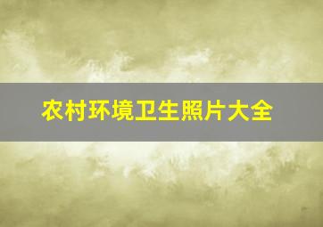 农村环境卫生照片大全