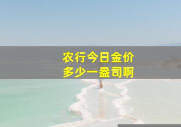 农行今日金价多少一盎司啊