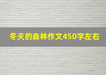 冬天的森林作文450字左右