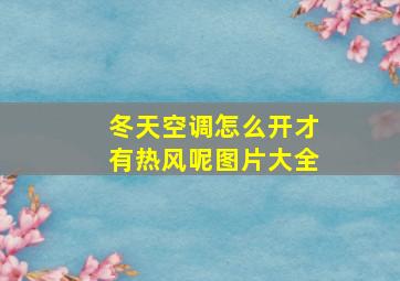 冬天空调怎么开才有热风呢图片大全