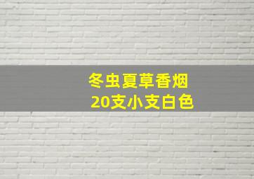 冬虫夏草香烟20支小支白色