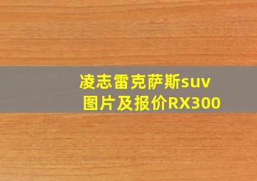 凌志雷克萨斯suv图片及报价RX300