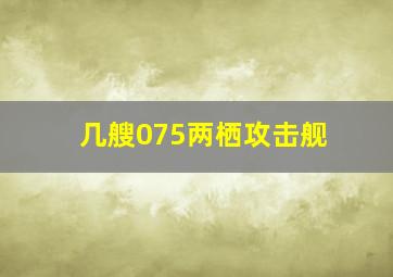 几艘075两栖攻击舰