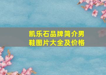 凯乐石品牌简介男鞋图片大全及价格