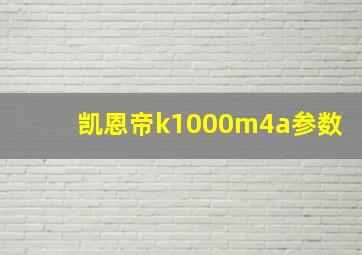 凯恩帝k1000m4a参数