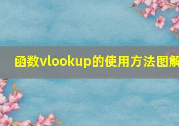 函数vlookup的使用方法图解