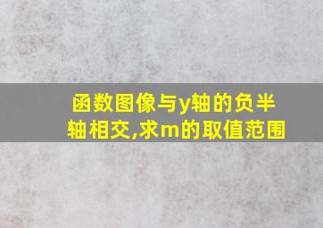 函数图像与y轴的负半轴相交,求m的取值范围