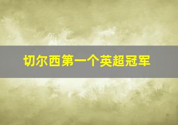 切尔西第一个英超冠军