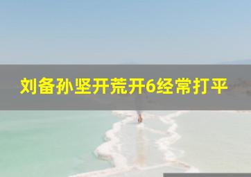 刘备孙坚开荒开6经常打平