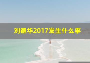 刘德华2017发生什么事