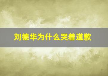 刘德华为什么哭着道歉