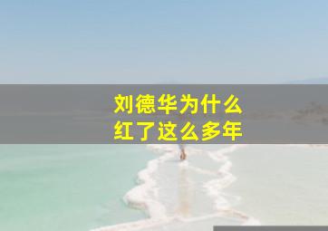 刘德华为什么红了这么多年