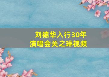 刘德华入行30年演唱会关之琳视频