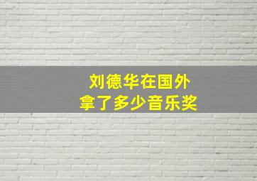 刘德华在国外拿了多少音乐奖