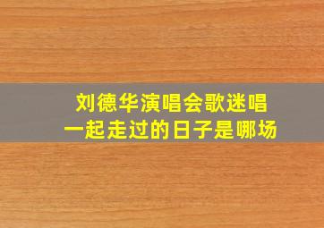 刘德华演唱会歌迷唱一起走过的日子是哪场