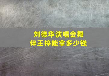 刘德华演唱会舞伴王梓能拿多少钱