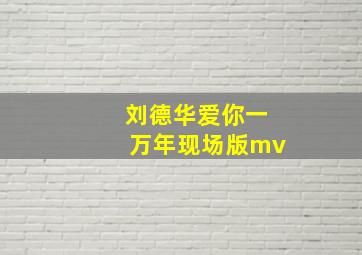 刘德华爱你一万年现场版mv