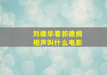 刘德华看郭德纲相声叫什么电影