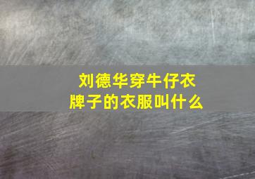 刘德华穿牛仔衣牌子的衣服叫什么