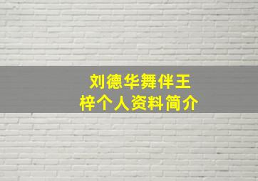 刘德华舞伴王梓个人资料简介